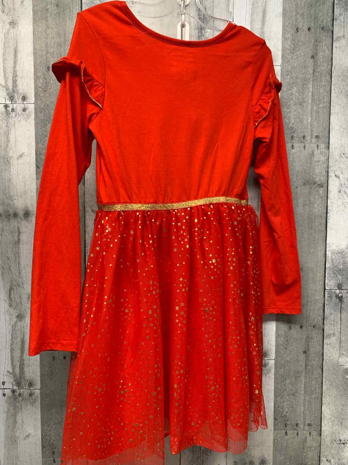 Size 10/12 Red/Gold Cat & Jack LS Dress