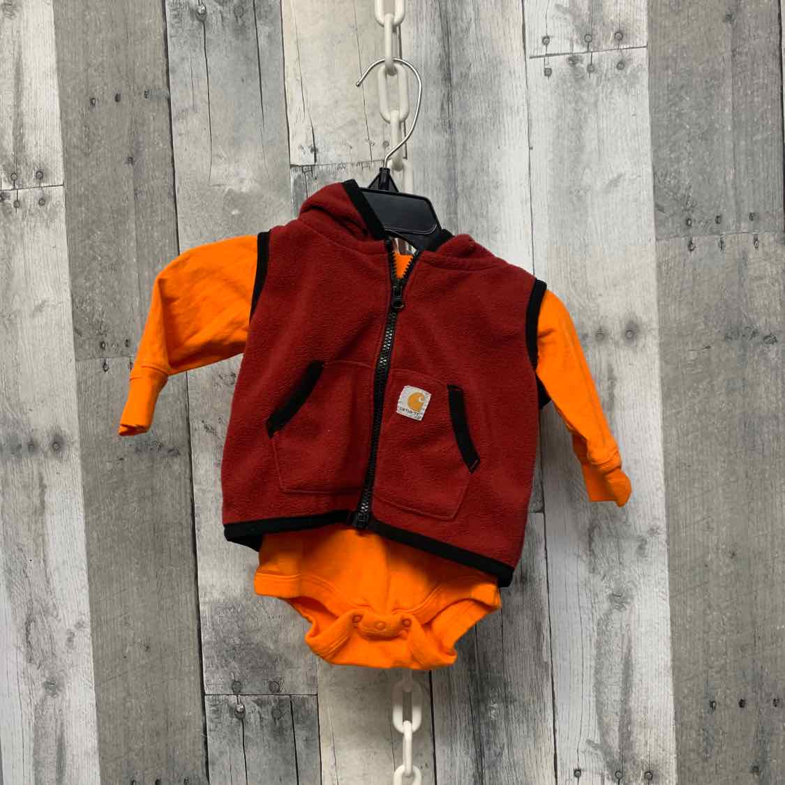 Size 3 Months Orange/Red Carhartt 2pc Top