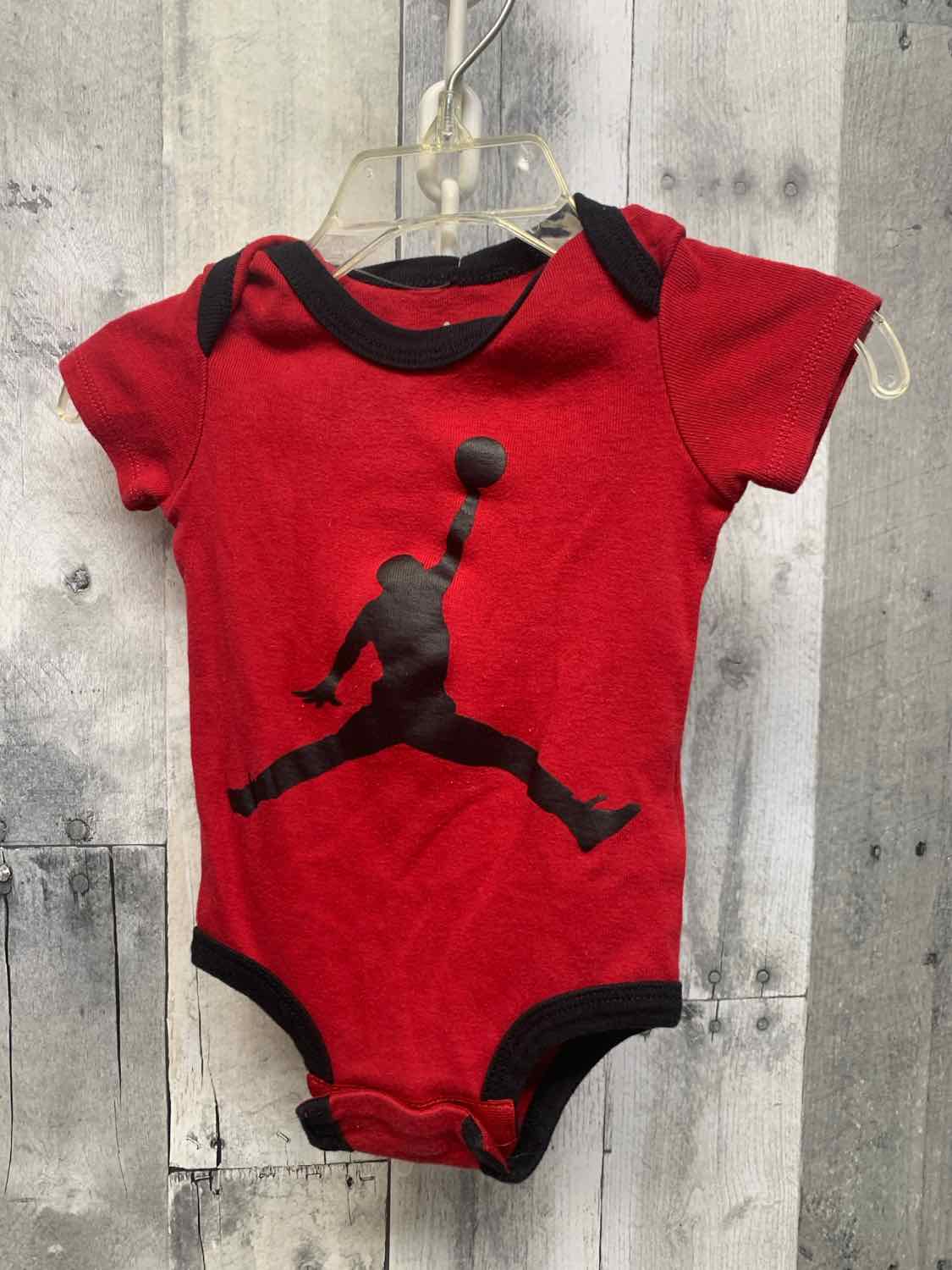 Size 0-6 Months Red/Black Sport Brand Bodysuit