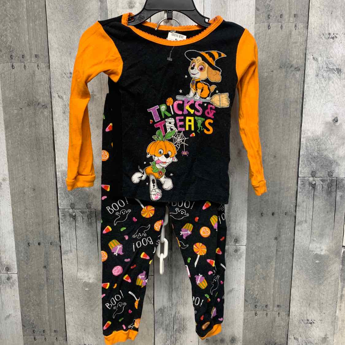 Size 3T Black/Orange Paw Patrol 2pc PJs