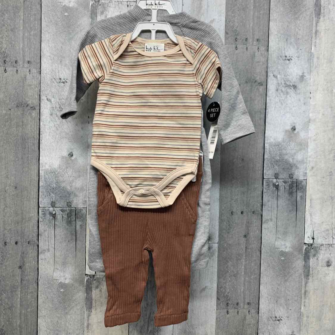 Size 0-3 Months Brown/Tan Nicole Miller Shirt/Pants