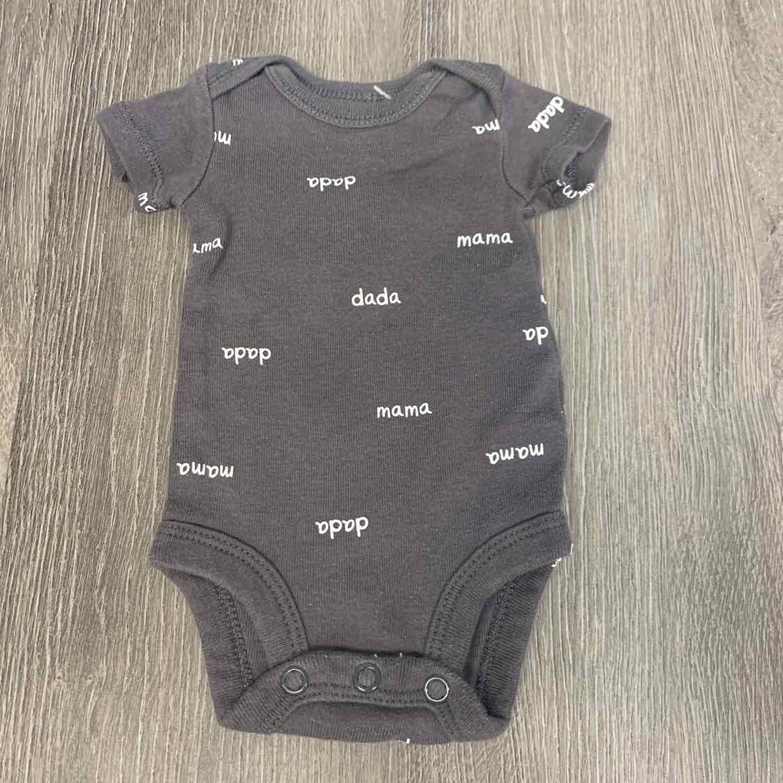 Size Preemie Gray/White Carter's Bodysuit