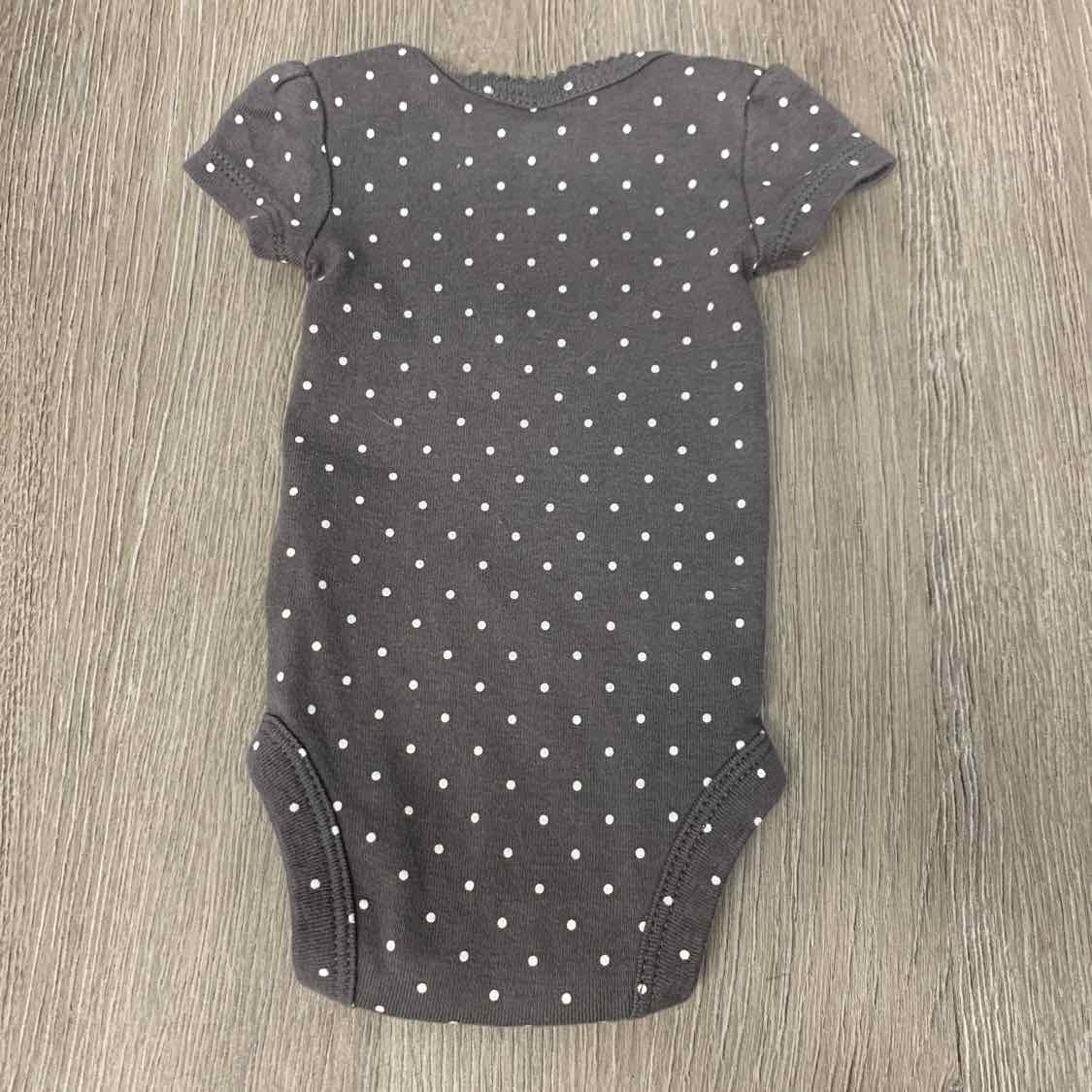 Size Preemie Gray Print Carter's Bodysuit