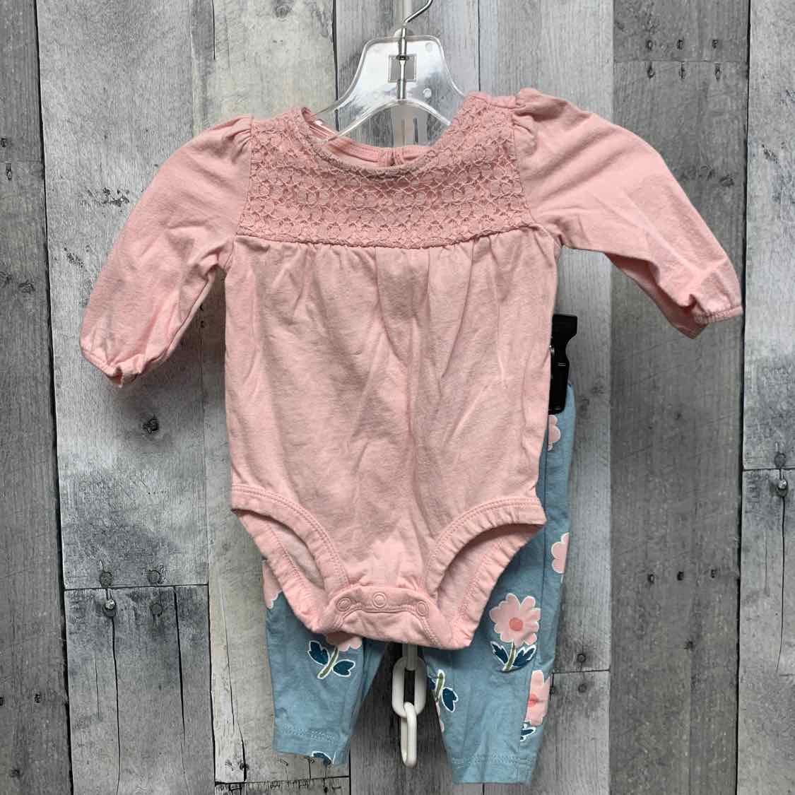 Size 3 Months Pink/Blue Carter's Shirt/Pants