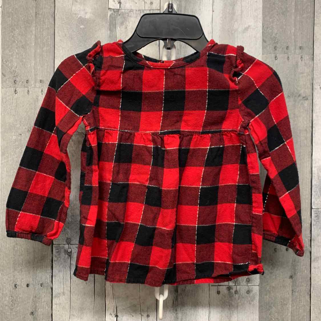 Size 4T Red Plaid Jumping Beans Long Sleeve Shirt
