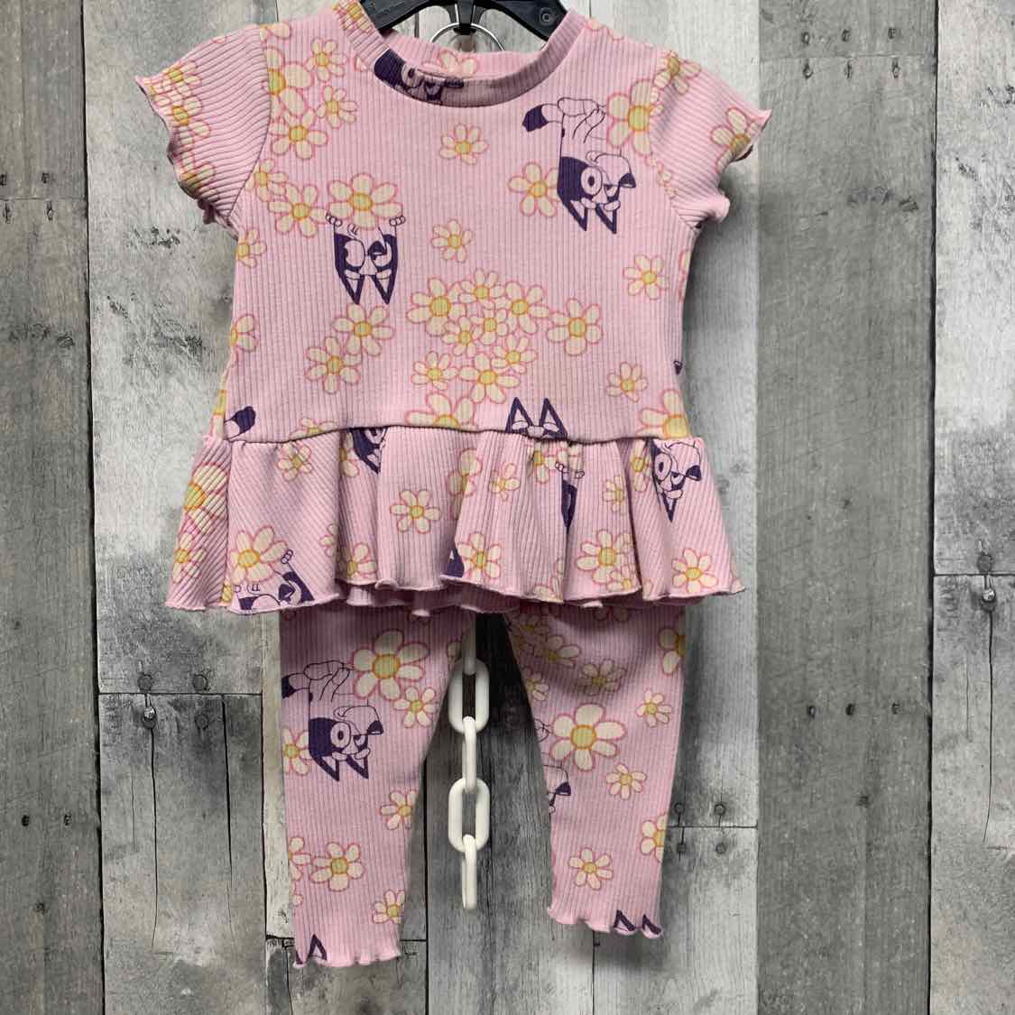 Size 12 Months Purple Print Disney Shirt/Leggings - OodlesCB