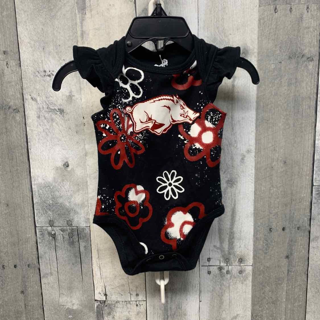 Size Newborn Black Graphic Team Apparel Bodysuit