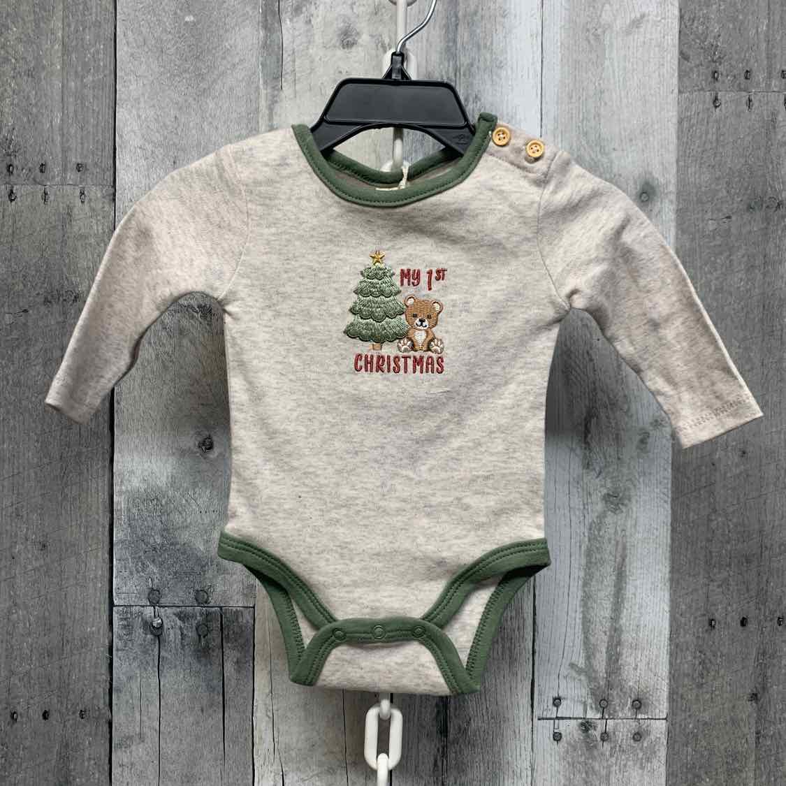 Size 0-3 Months Gray Print Chick Pea Bodysuit