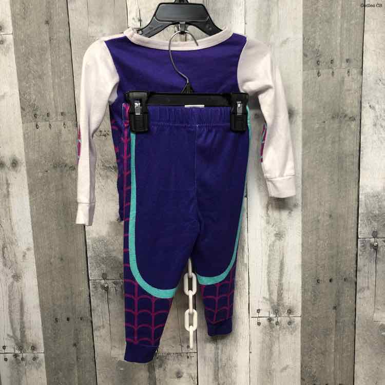 Size 18 Months Purple Print Marvel 2pc PJs