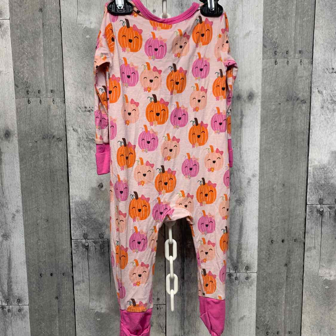 Size 6-12 Months Pink Print Mid Brand Footy PJs