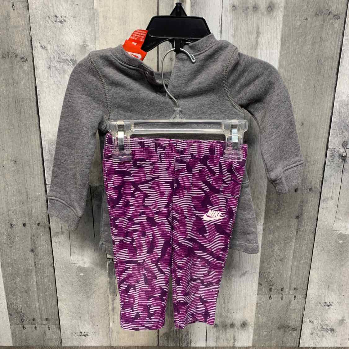 Size 6-9 Months Gray/Purple Sport Brand Shirt/Leggings