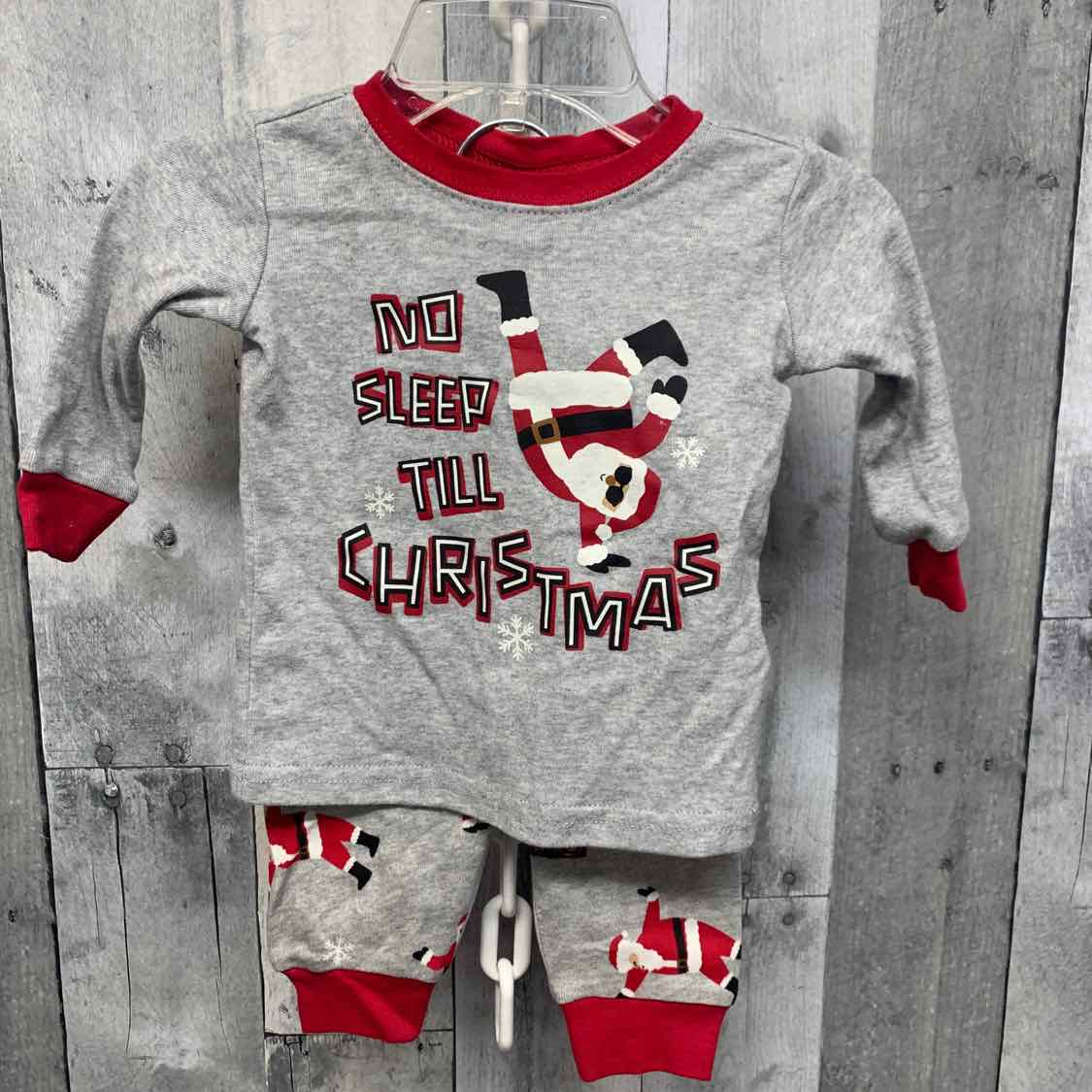 Size 0-3 Months Gray Print Children's Place 2pc PJs