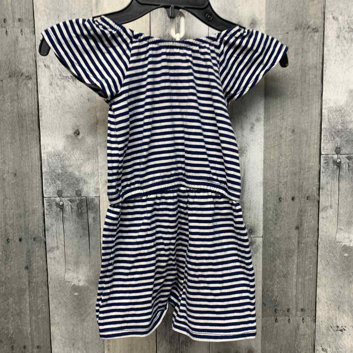 Size 4T Navy/Yellow Jumping Beans Romper