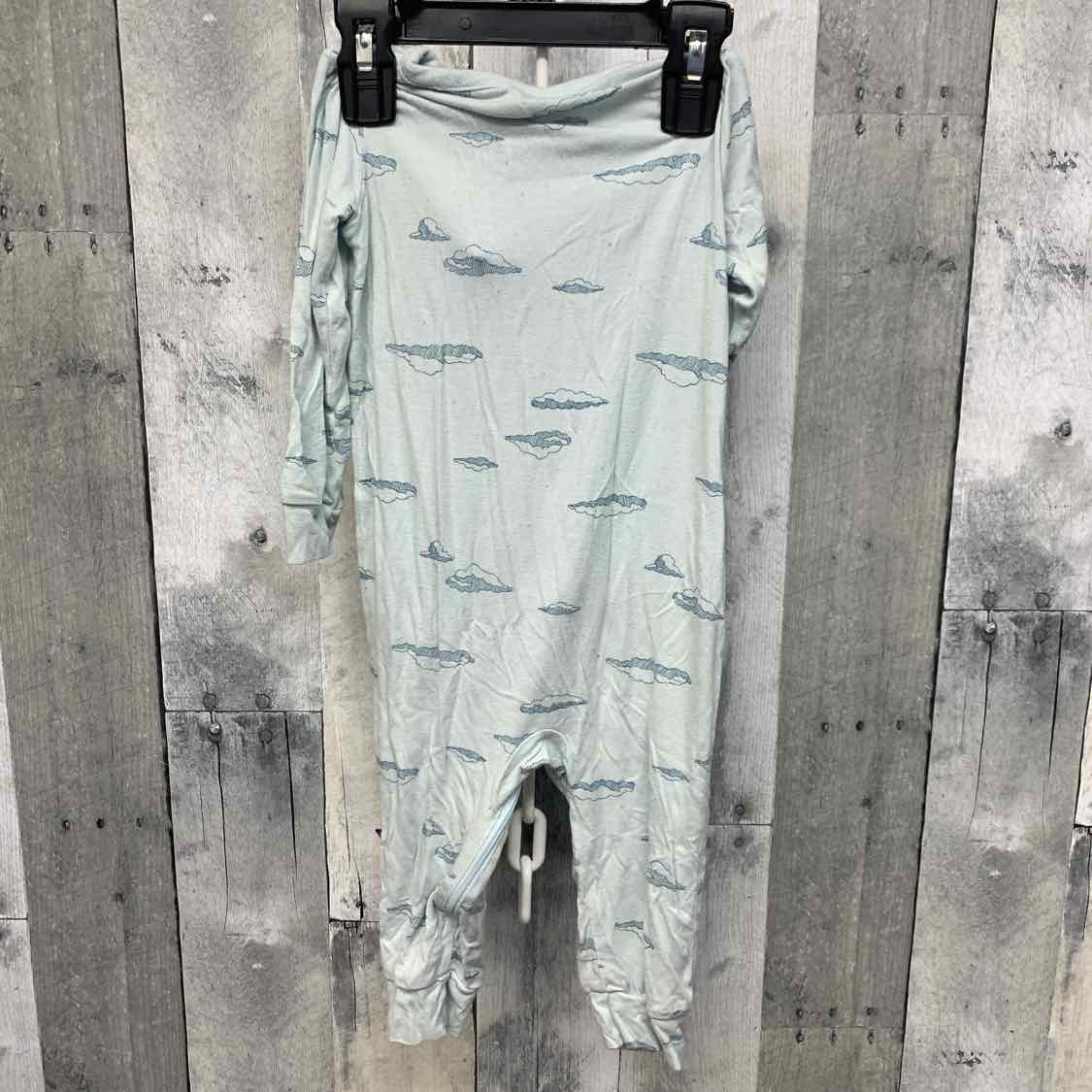 Size 12 Months Blue Print Modern Moments by Gerber Footy PJs