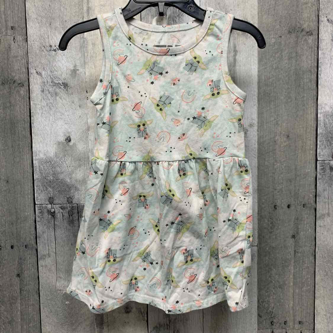 Size 2T Green/Blue Star Wars Dress