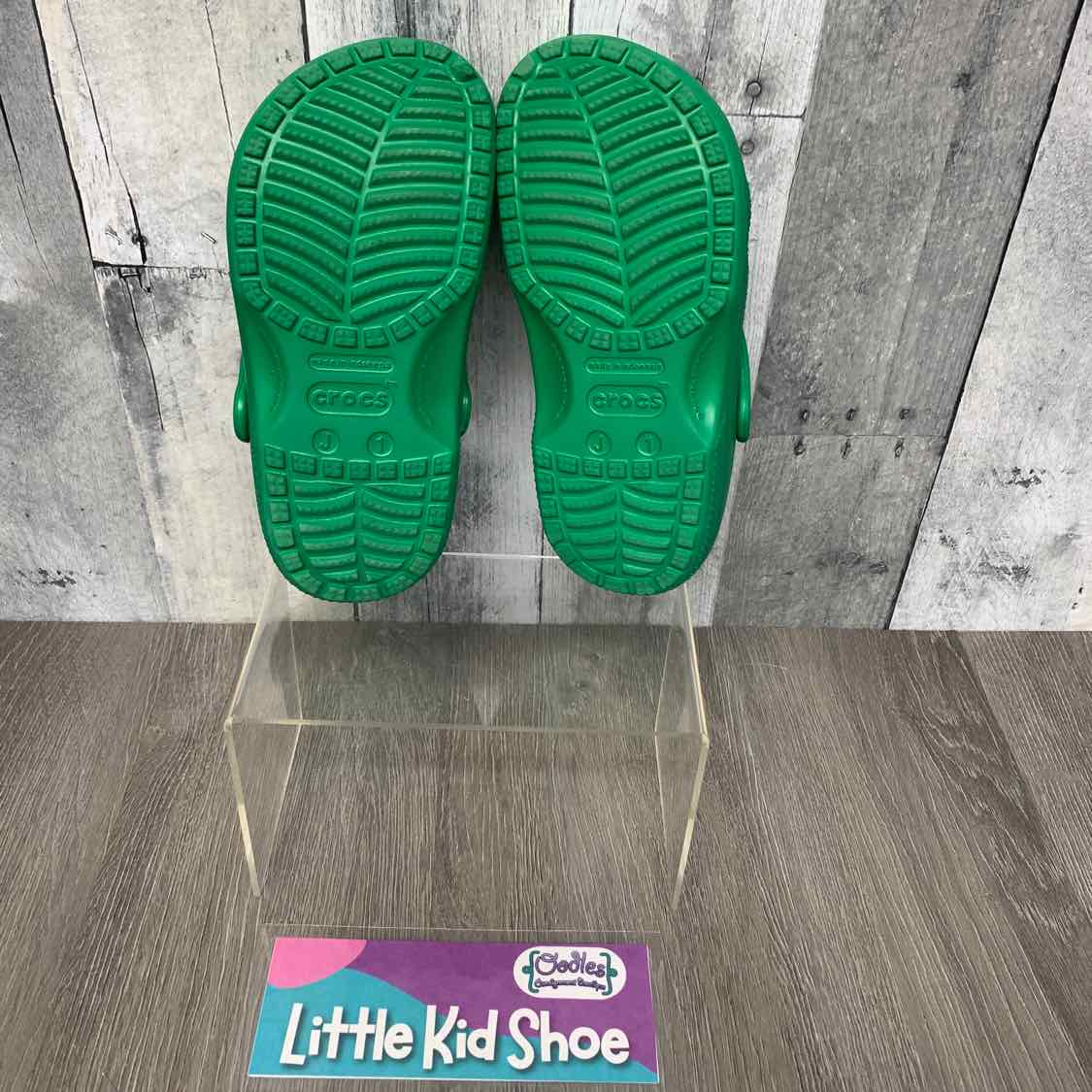 Size 1 Green Crocs Water Shoes
