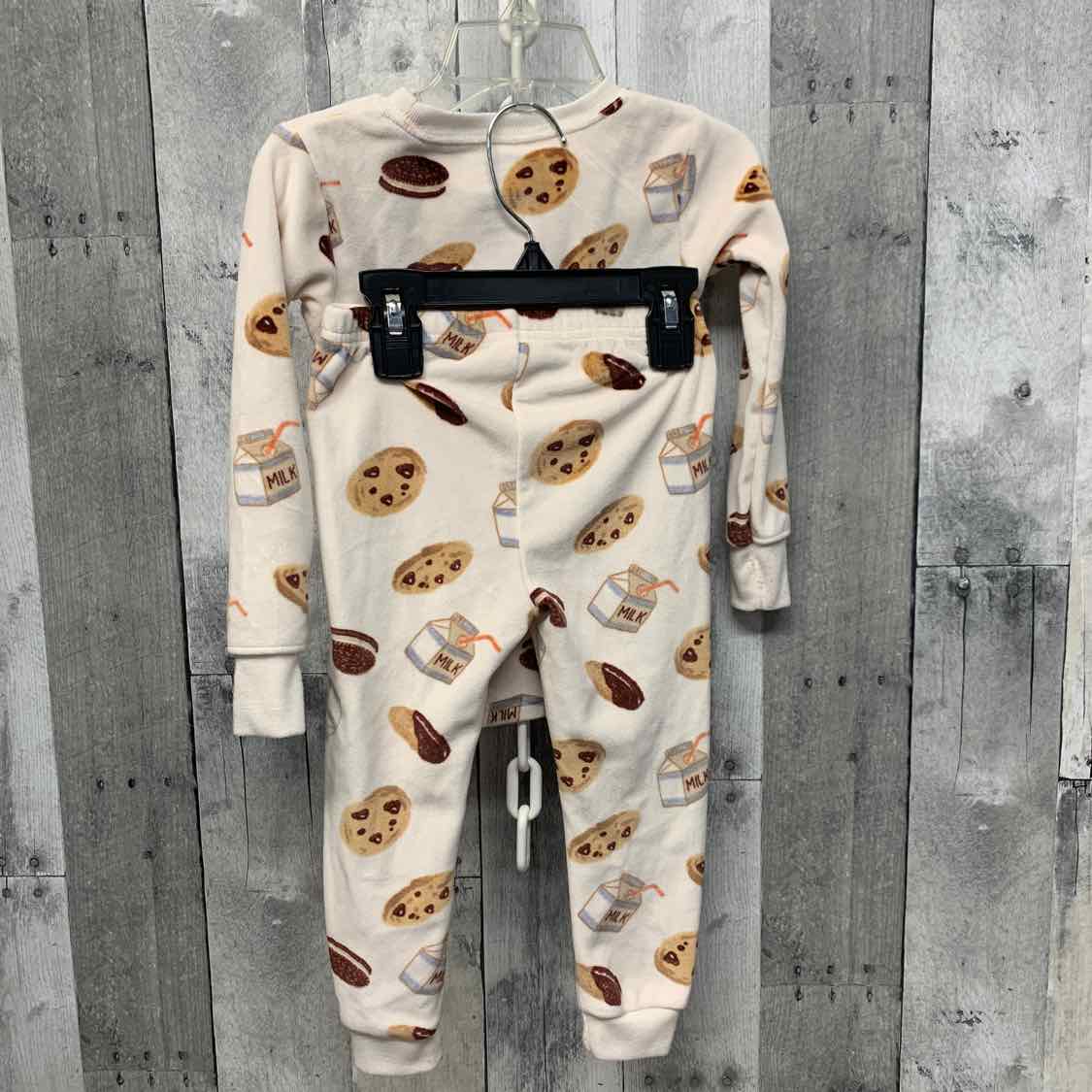 Size 2T Ivory Print Child of Mine 2pc PJs