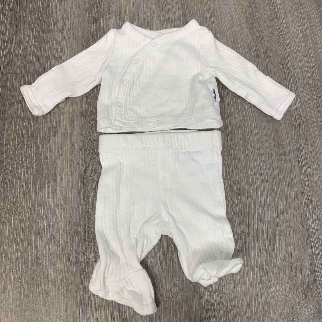 Size Preemie White Gerber Shirt/Pants