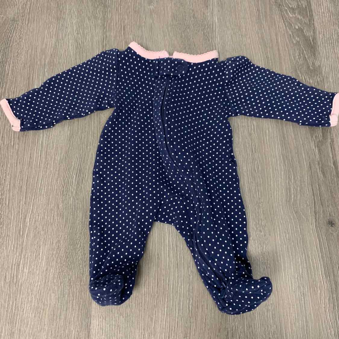 Size Preemie Navy Print Simple Joys Footy PJs
