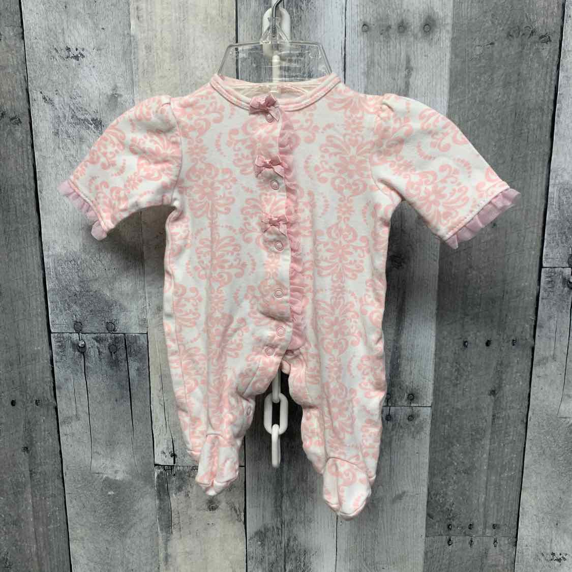 Size Preemie Pink Print Little Me Footy PJs