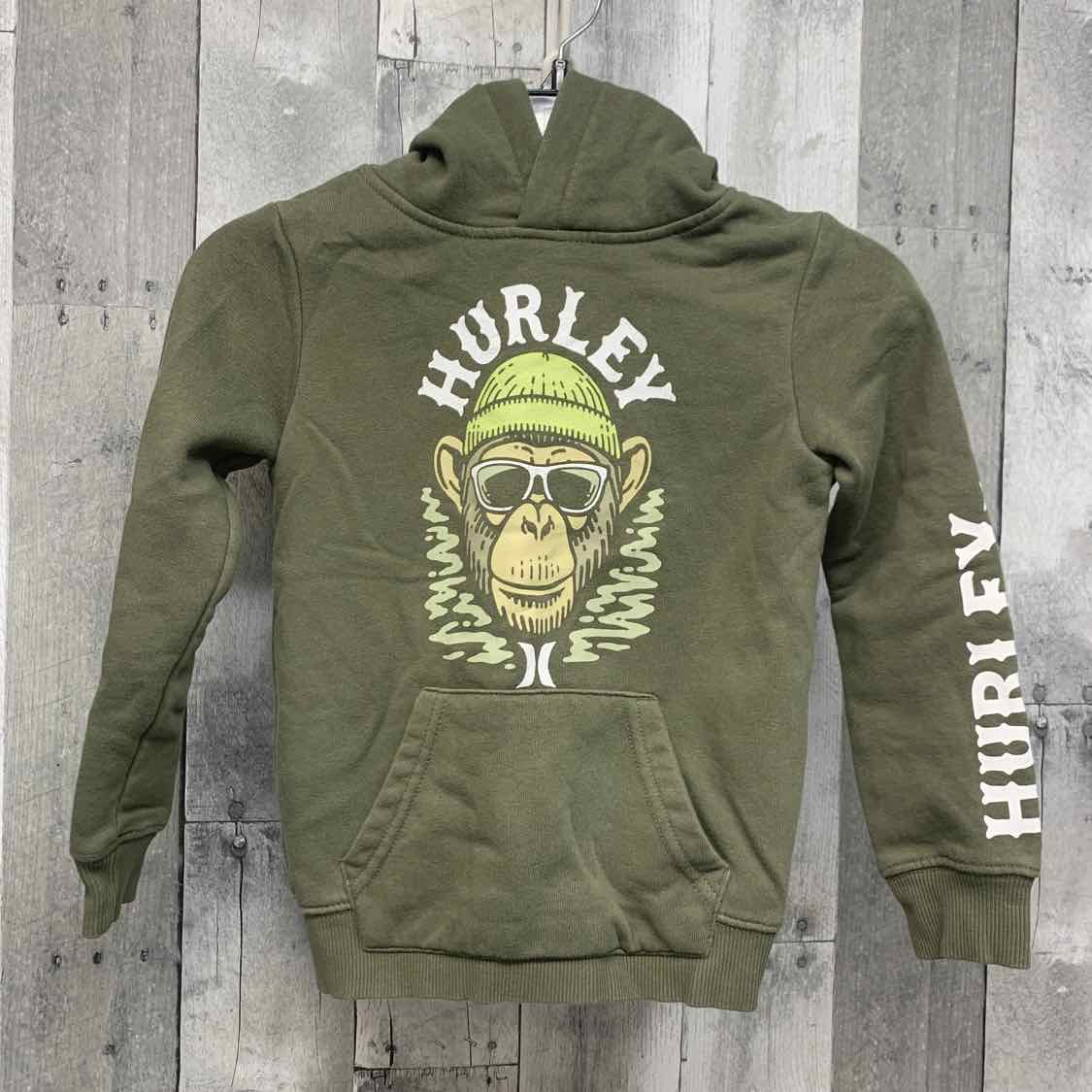 Size 4 Green Graphic Hurley Pull Over
