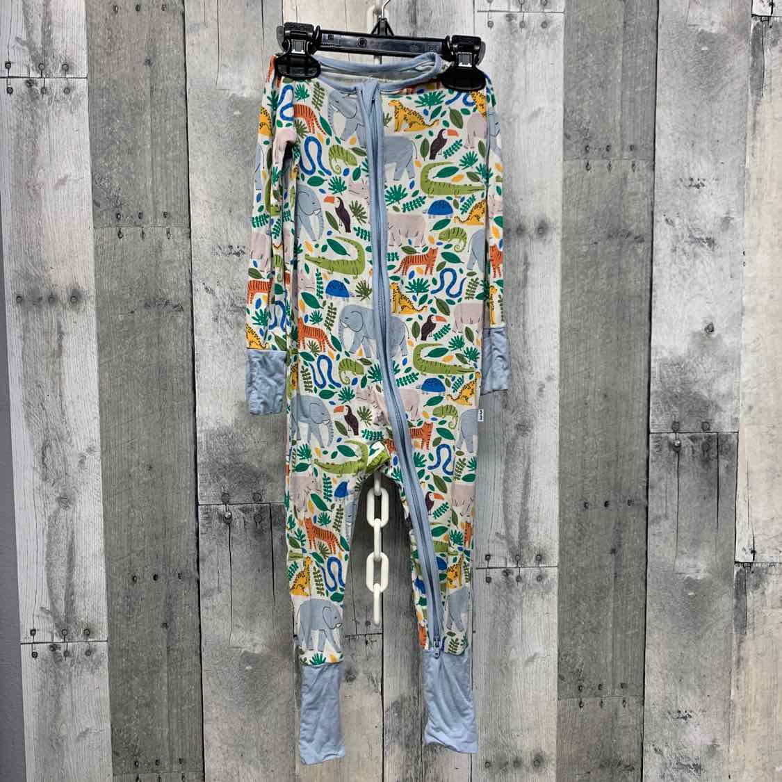 Size 12-18 Months White/Blue Little Sleepies Footy PJs
