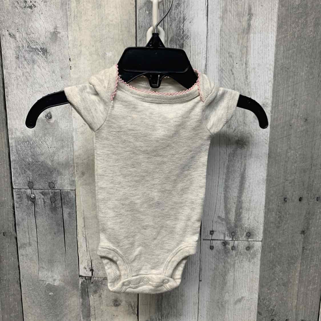 Size Preemie Gray/Pink Just One You Bodysuit