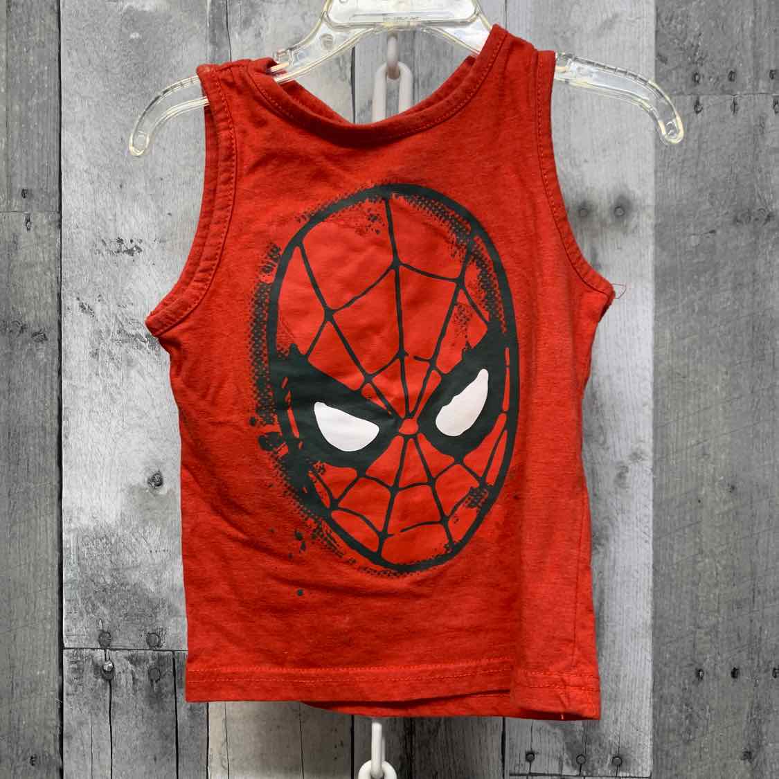Size 2T Red/White Marvel Tank Top