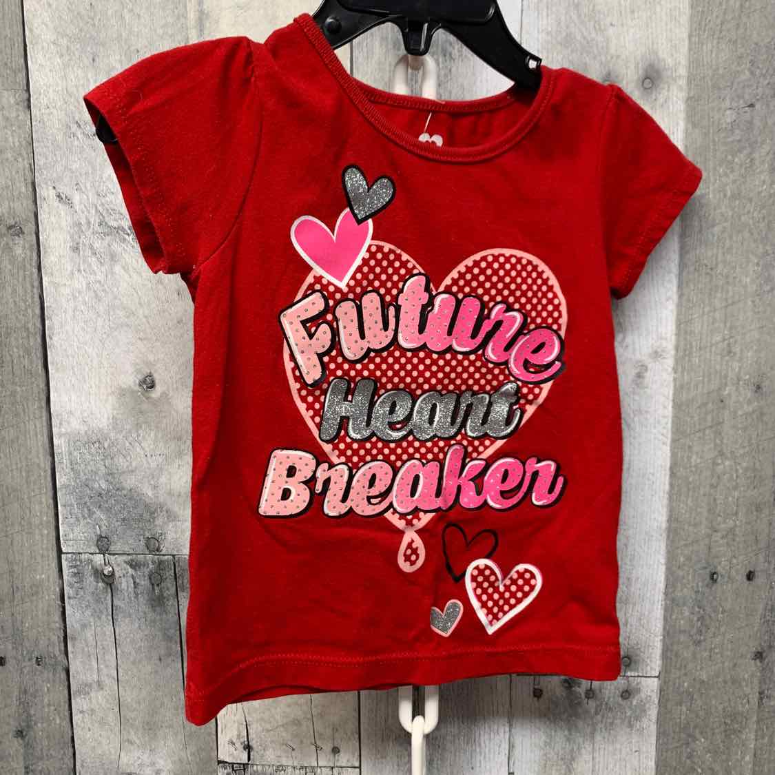 Size 2T Red Graphic Holiday Brands T Shirt