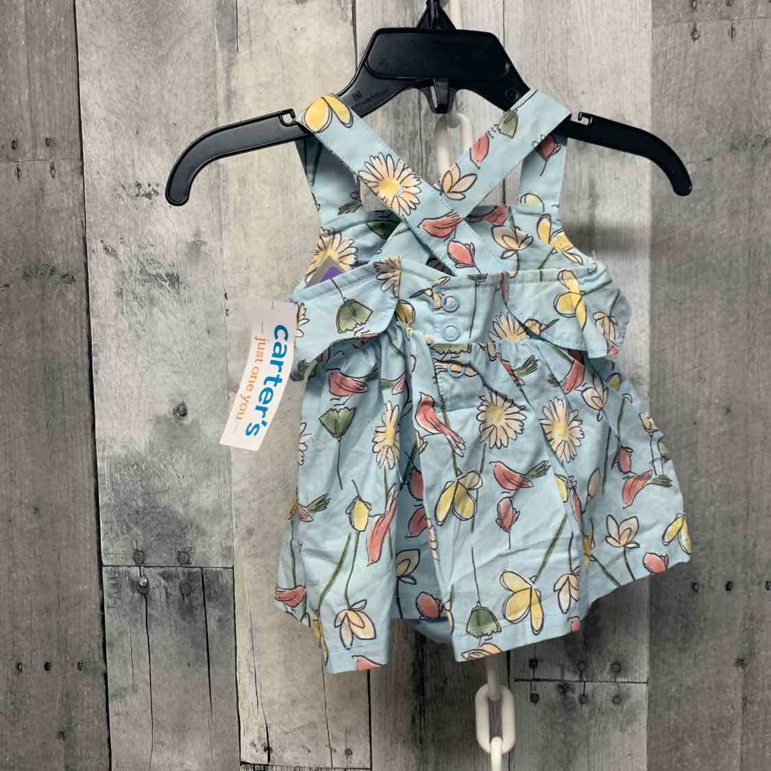 Size Newborn Blue Floral Print Just One You 2pc Dress