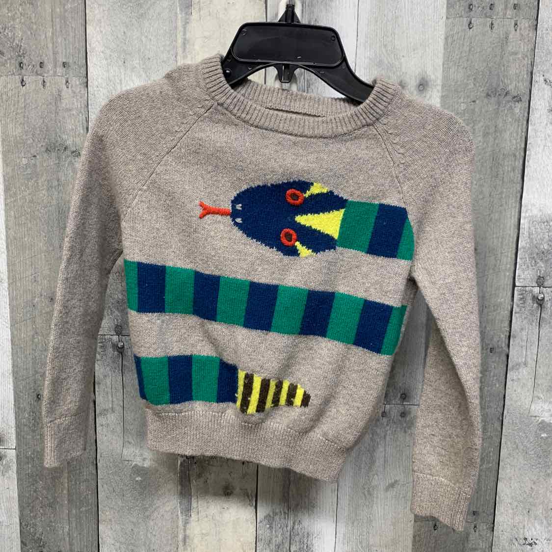 Size 4/5 Gray/Green Mini Boden Sweater