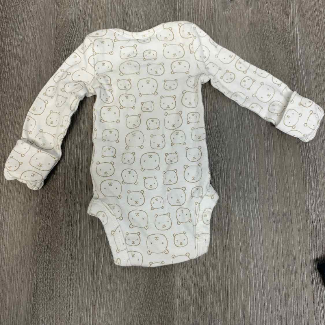 Size Preemie White Print Simple Joys Bodysuit