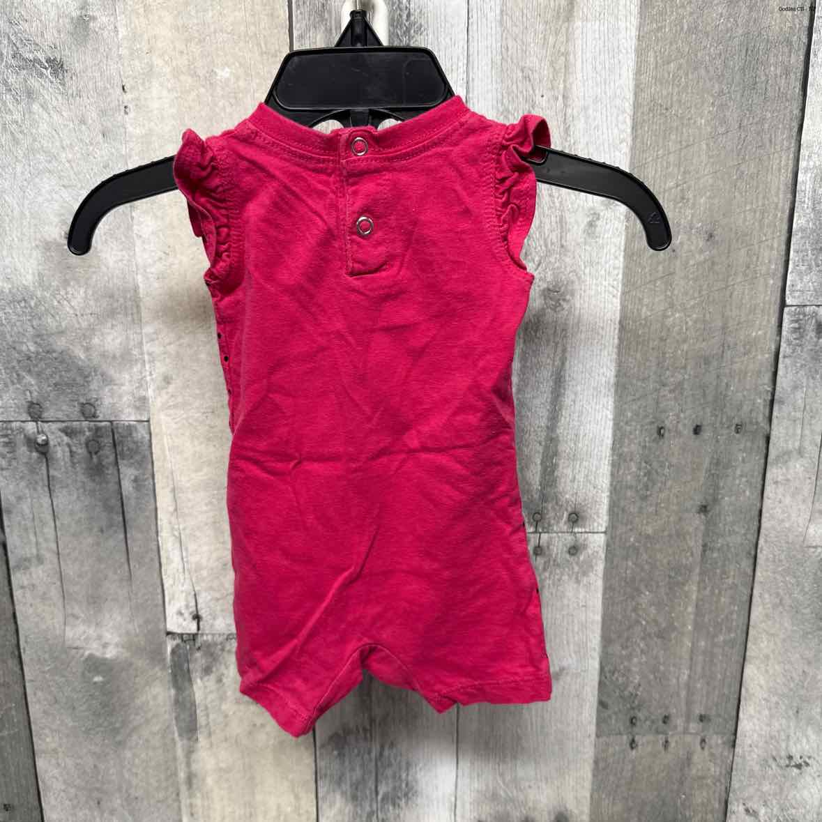Size Newborn Pink/Black Sport Brand Romper