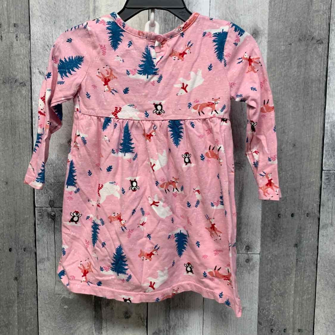 Size 18 Months Pink Print Wonder Nation LS Dress