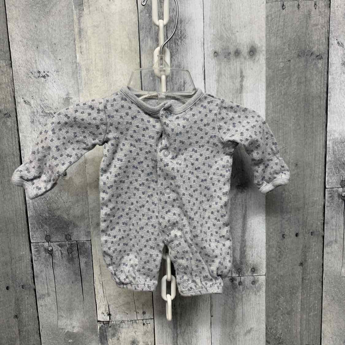 Size Preemie Gray Print Just One You Romper