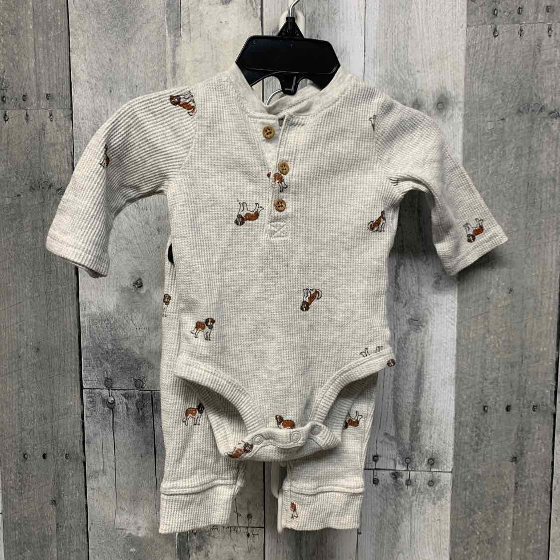 Size 3 Months Gray Print Carter's Shirt/Pants