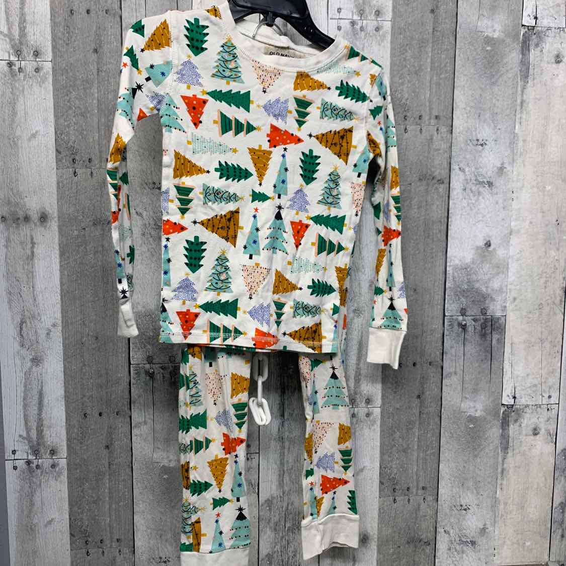 Size 8 White Print Old Navy 2pc PJs