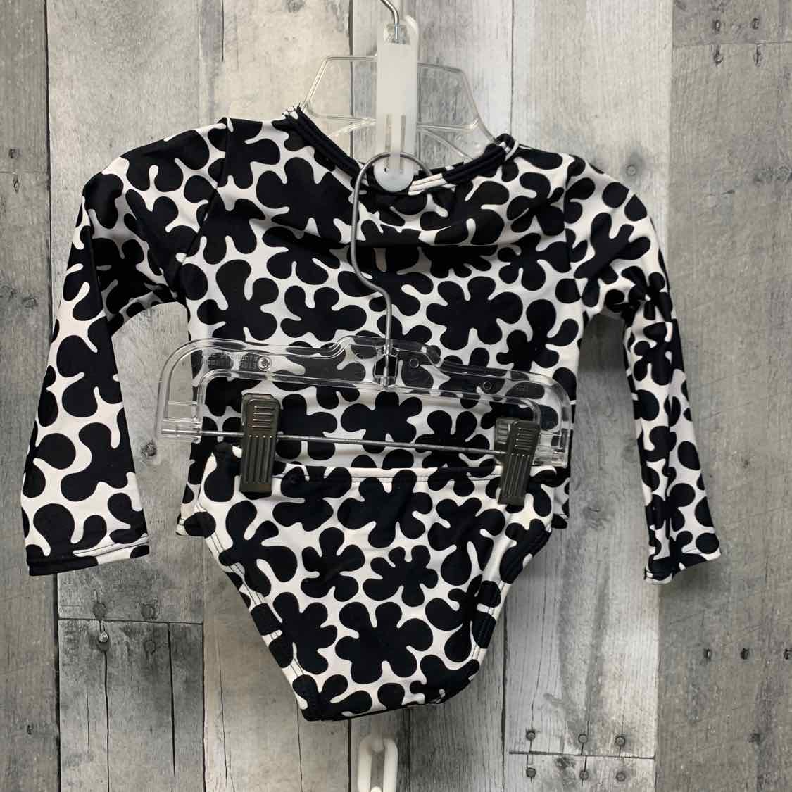 Size 12 Months Black/White B Brand Swim Suit - 2pc+