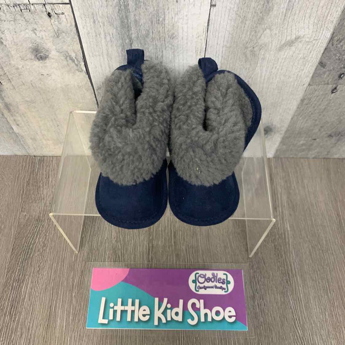 Size 0-3 Months Navy Stepping Stones Soft Sole Shoes - OodlesCB