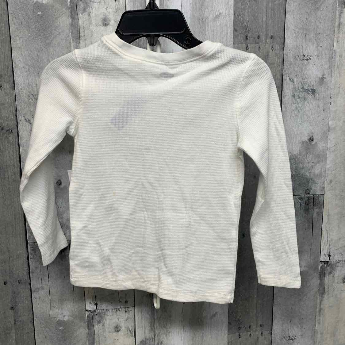 Size 5T White Old Navy Long Sleeve Shirt
