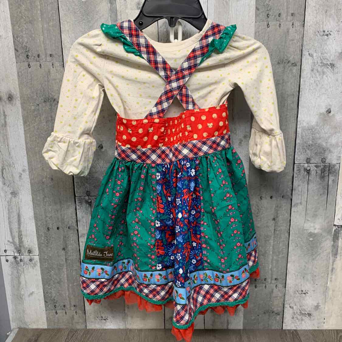Size 5 White/Green Matilda Jane Shirt/Jumper
