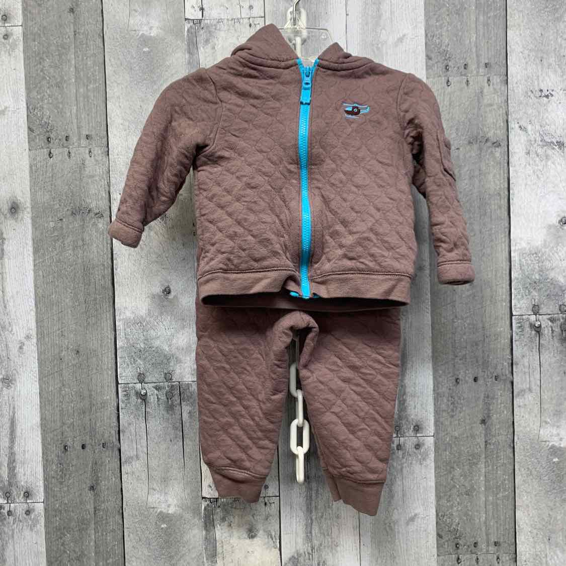 Size 12 Months Brown/Blue Carter's Jacket/Pants