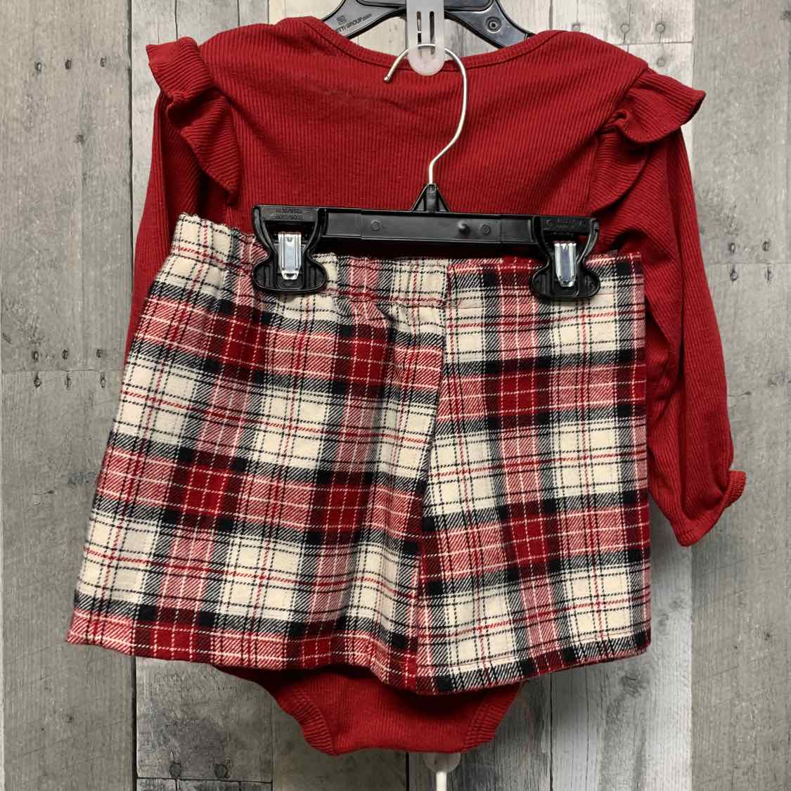 Size 24 Months Red/White Nicole Miller Shirt/Skirt