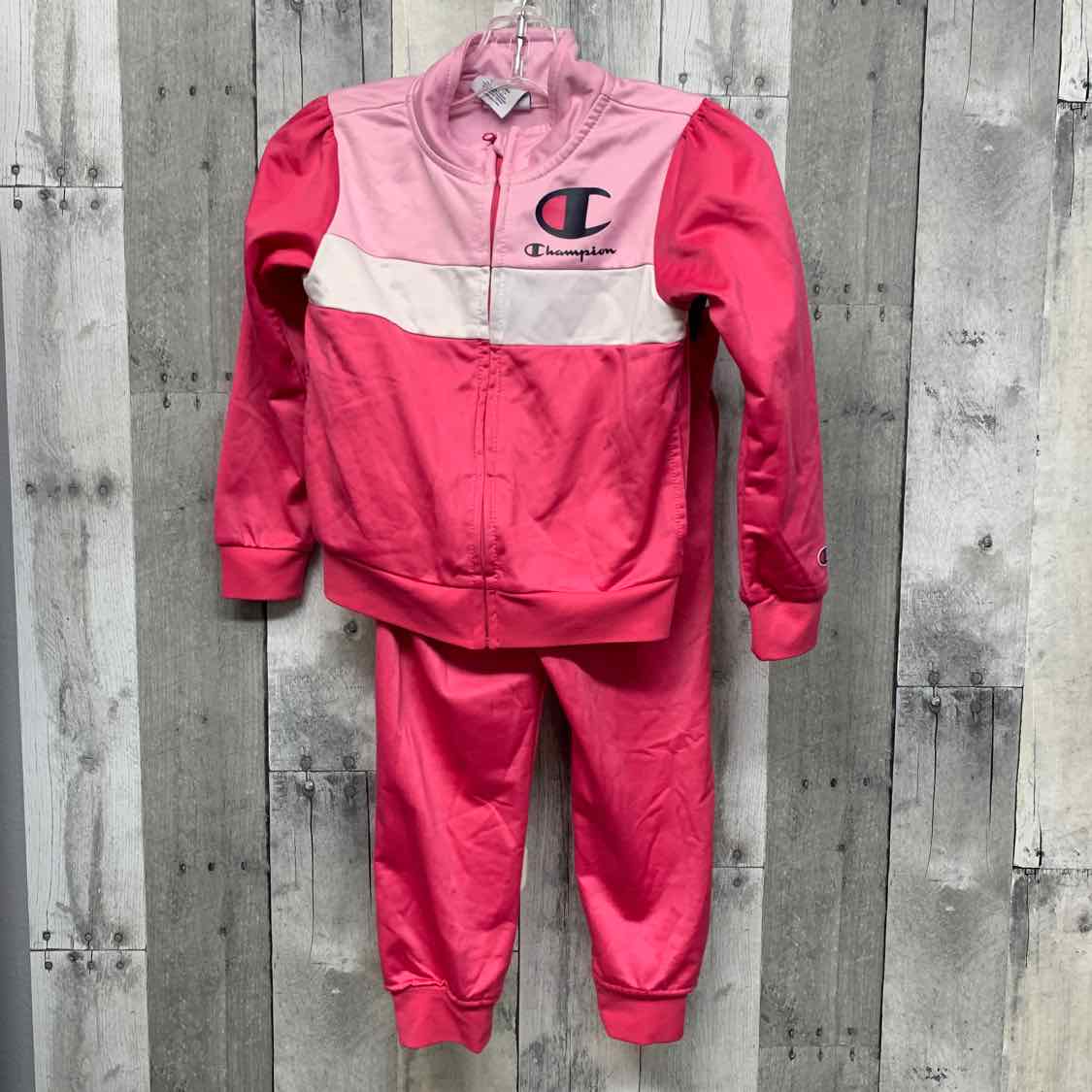 Size 4T Pink/White Champion Jacket/Pants
