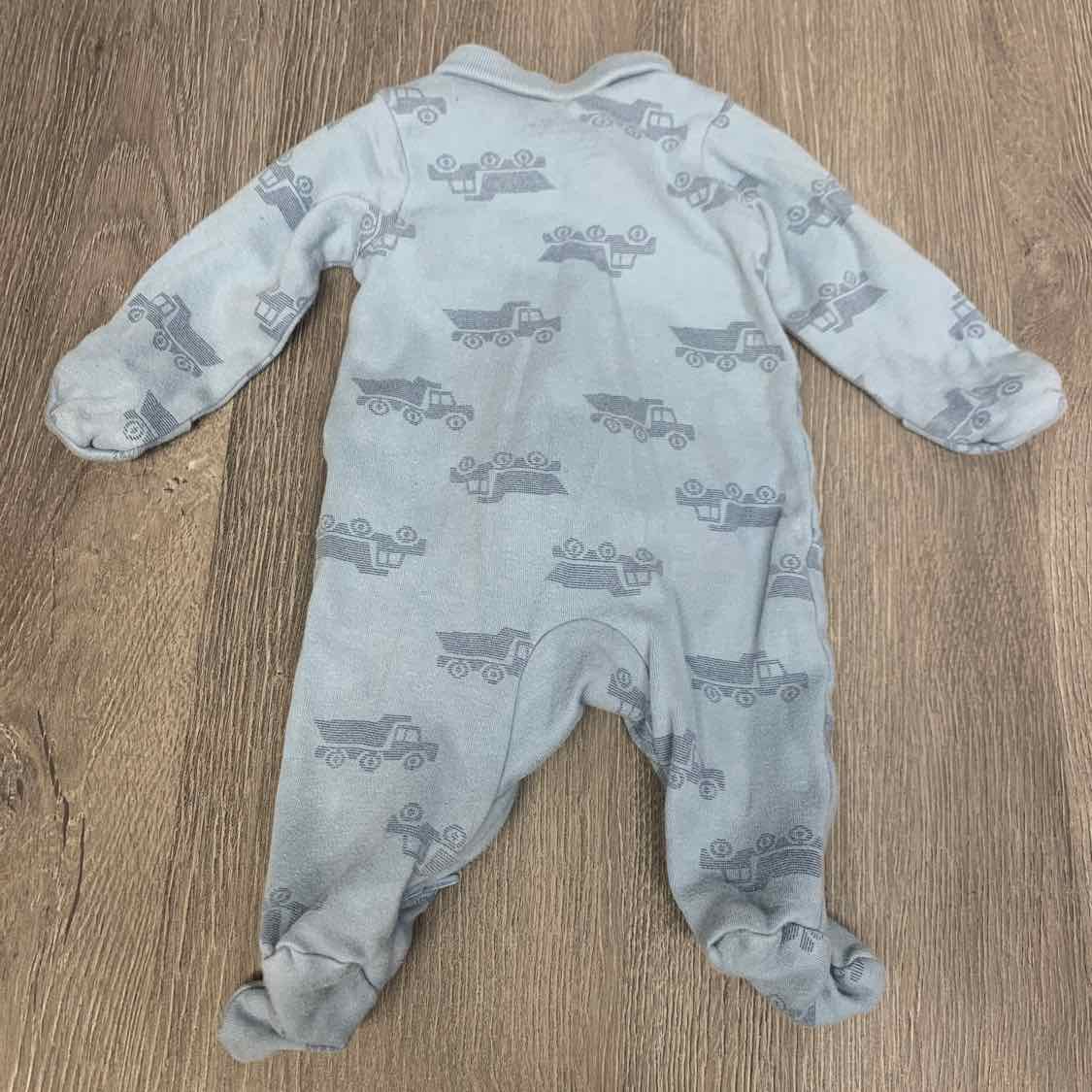 Size Preemie Blue/Yellow Child of Mine Footy PJs