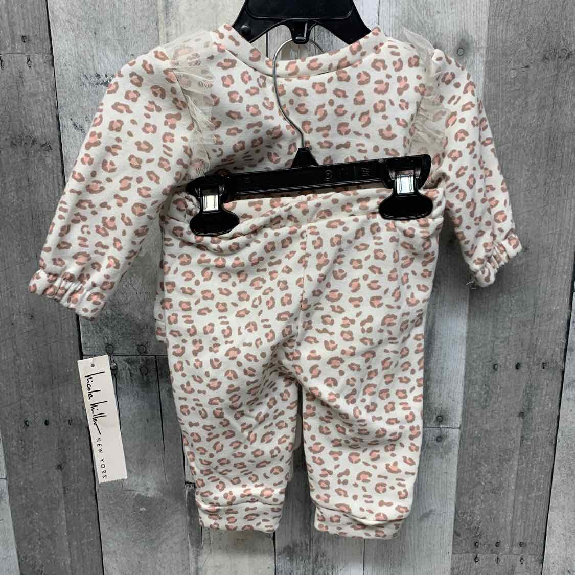 Size 3-6 Months Ivory/Pink Nicole Miller Shirt/Pants