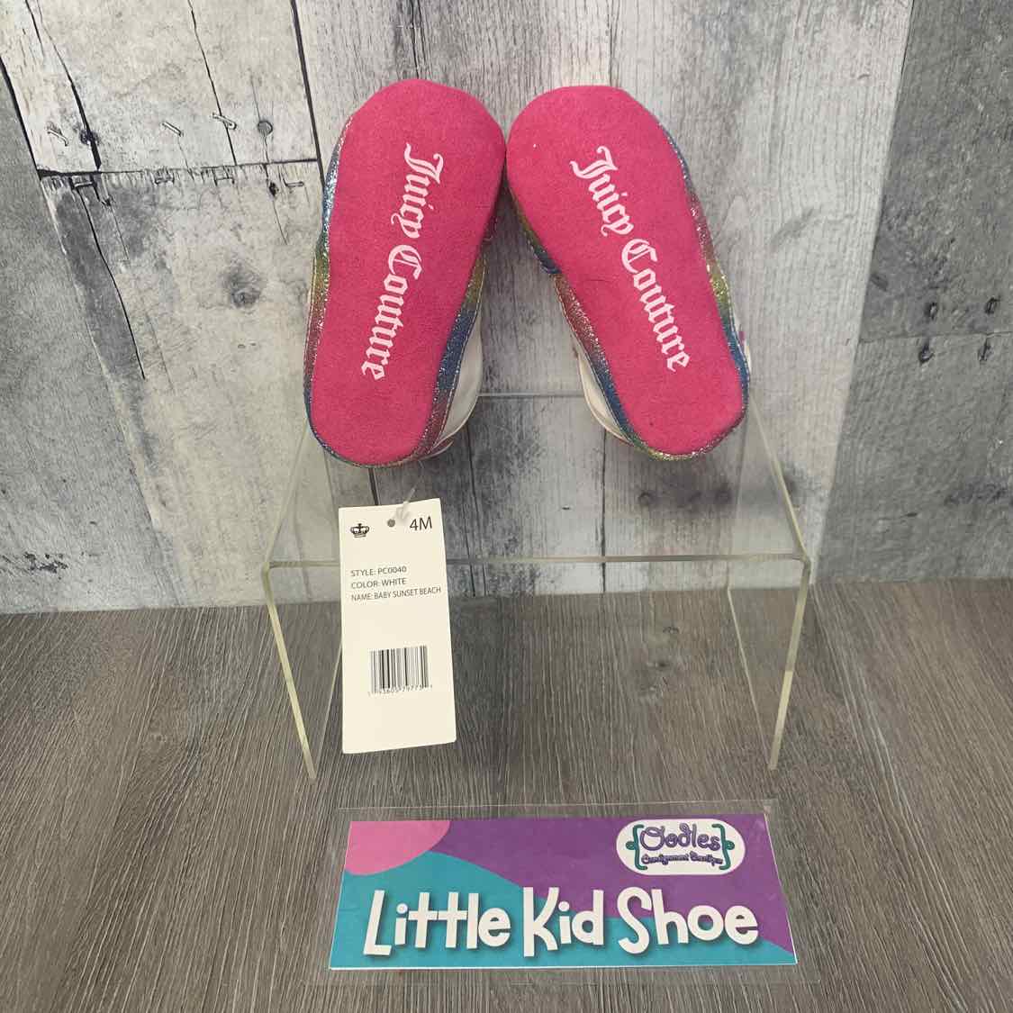 Size 4 White/Pink Juicy Coture Soft Sole Shoes