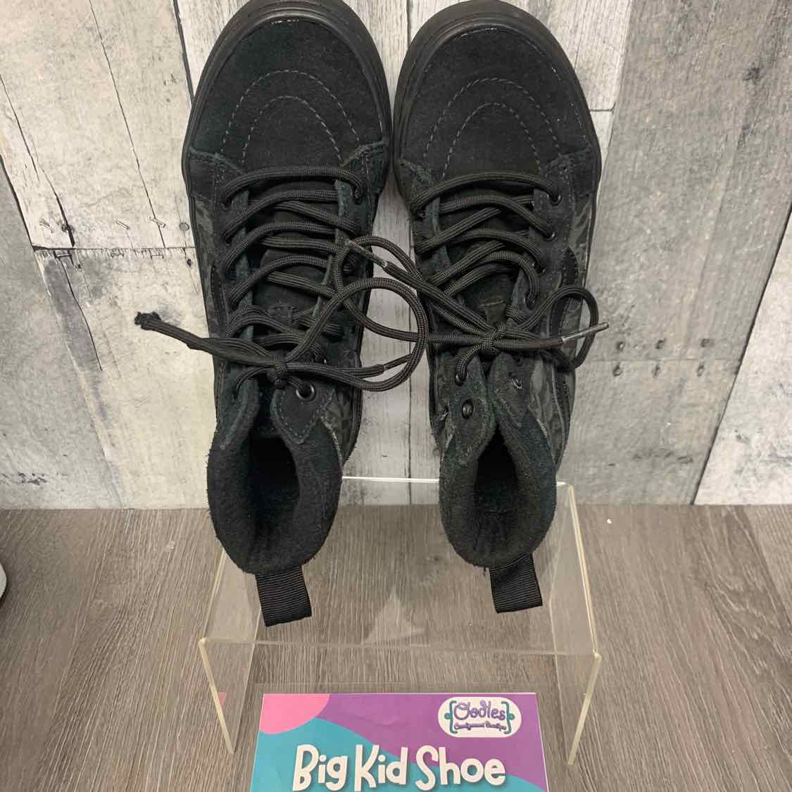 Size 3 Black Print Vans Sneakers