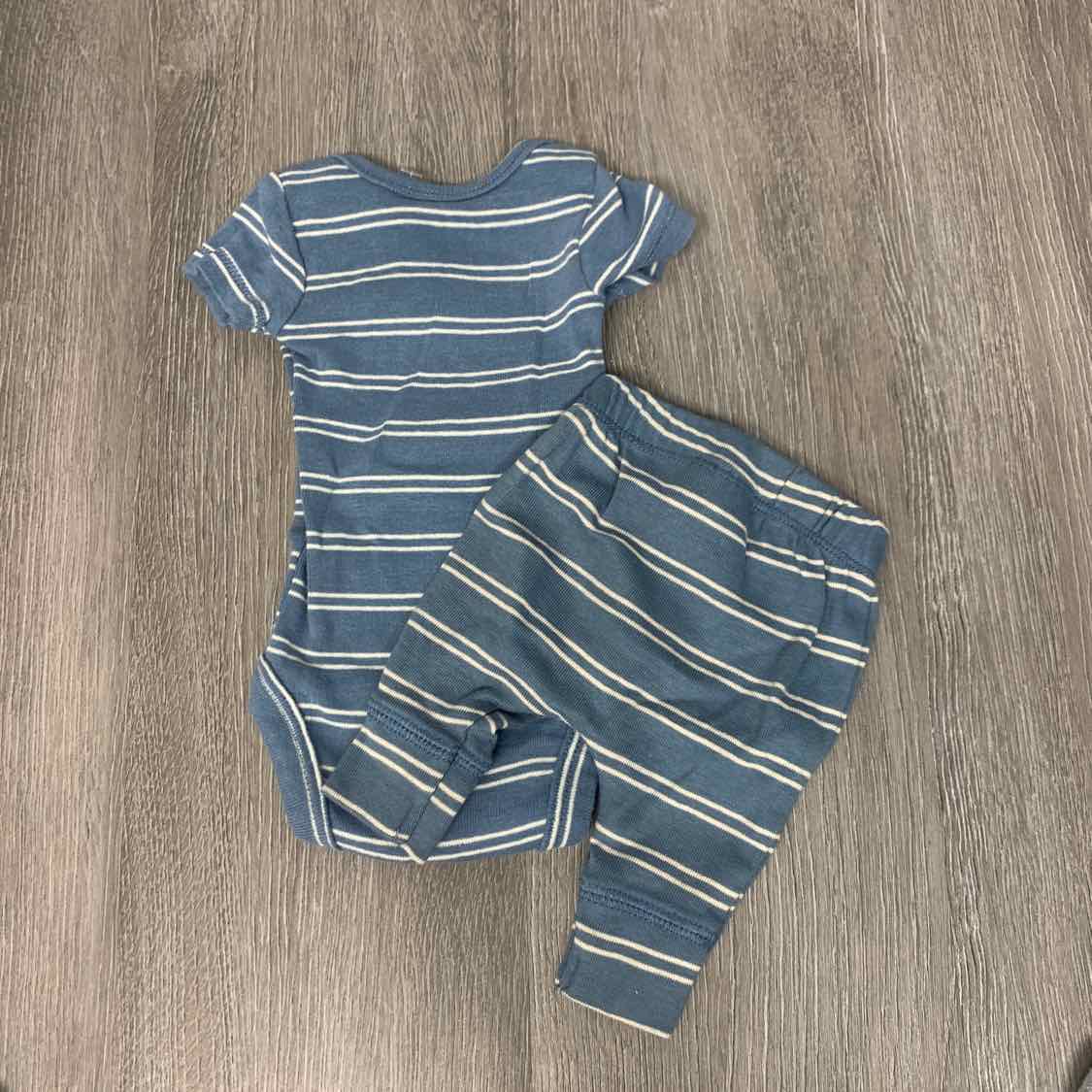 Size Preemie Blue Striped Carter's Shirt/Pants
