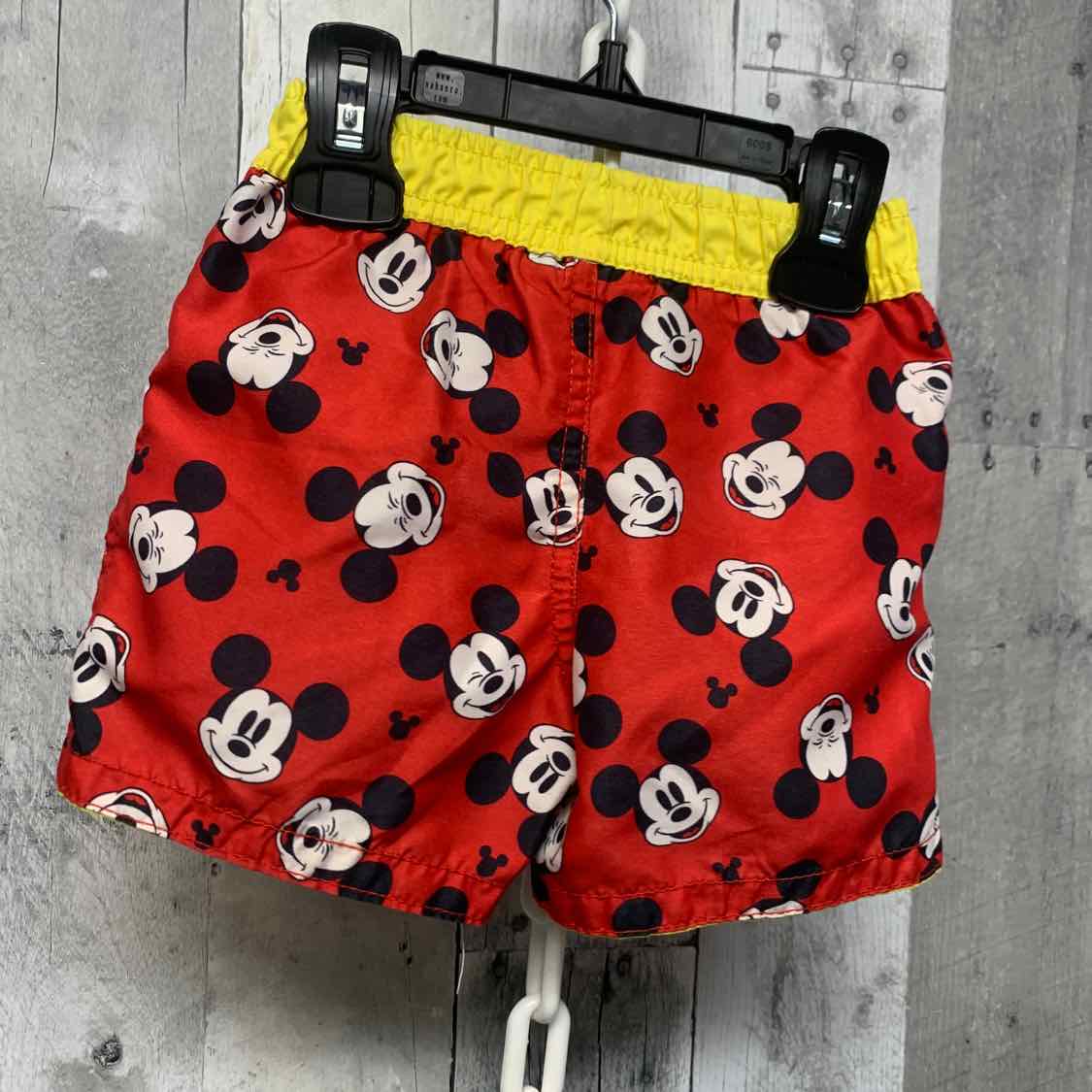 Size 12 Months Red/Yellow Disney Swim Trunks